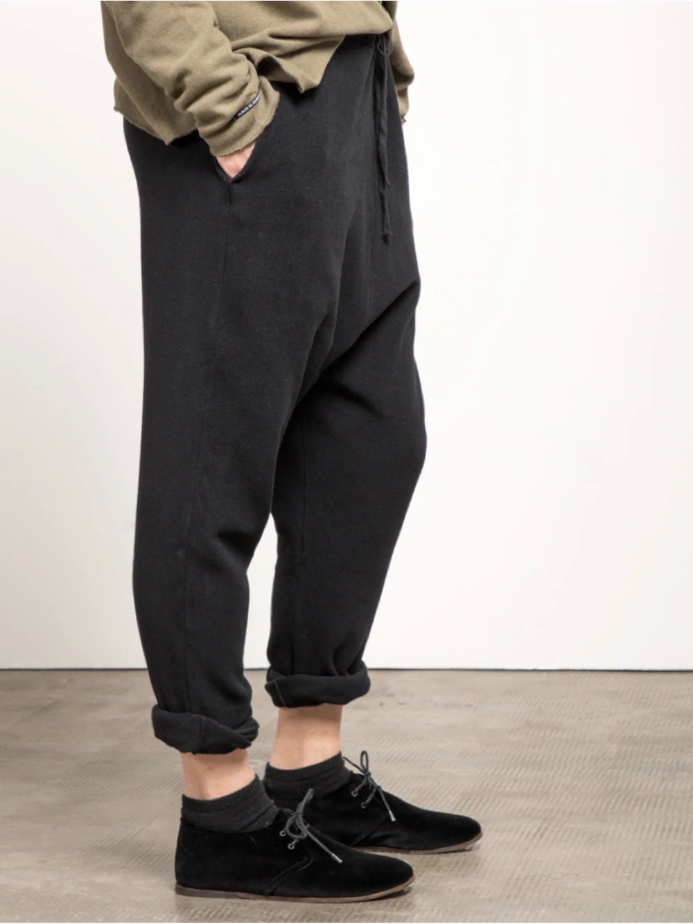 ALBUM DI FAMIGLIA - Pantalone New Basic JP - Black women large pants Italian
